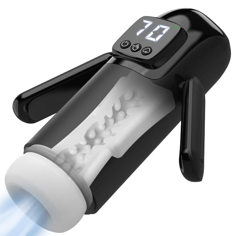 Phantom - 7 Suctions 7 Vibrations Dual Handles Large Granule Channel Texture Male Masturbator