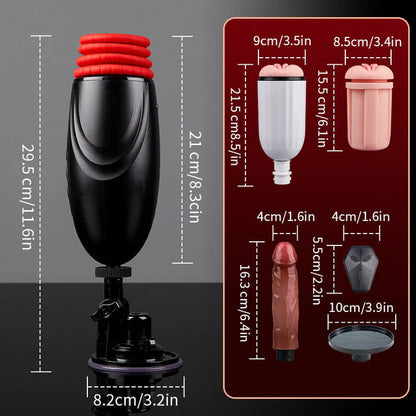 Stella - 2 in 1 Thrusting Heating Couples Sex Machine with Remote Control